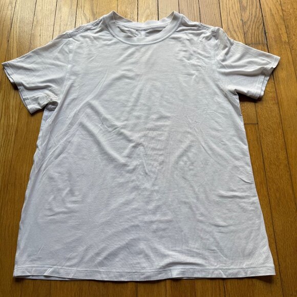 Lululemon Size 4 White Pima Cotton All Yours Short Sleeve Crewneck T-Shirt Top - Picture 3 of 14